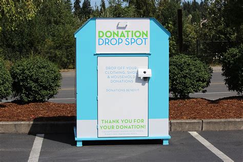 During non-attended hours, this location is still accessible for donation drop offs 24 hours a day, 7 days a week. . Donation boxes in parking lots near me